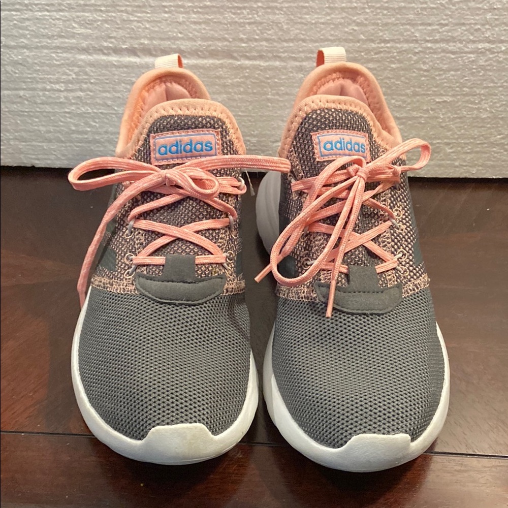 Lightly used Adidas Gray and Pink Sneakers